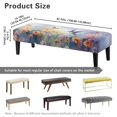 thumbnail image 7 of Jiueut Hummingbird Daisy Print Bench Slipcover for Dining Room, Anti Dust Bench Seat Protector with Elastic Band Machine Washable Rectangle Seat Cushion Long Chair Seat Cover for Home Hotel, 7 of 7