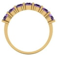 thumbnail image 5 of 1.19 ctw Wedding Band for Women - 14K Yellow Gold Simulated Alexandrite Stackable Eternity Ring, 5 of 6