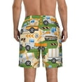 thumbnail image 3 of Disketp Men'S Swim Trunks Hawaiian Breathable Surf Beach Swimsuits Mesh Lining Beach Shorts With Pockets-Construction Machinery1, 3 of 9