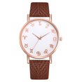 thumbnail image 1 of Lvpai Reloj de pulsera de cuarzo de aleación informal de moda para mujer, relojes de pulsera para niñas (marrón), 1 of 1