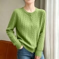 thumbnail image 3 of Stamzod Sweaters for Women Fall Winter Long Sleeve Knitted Cardigan Sweater Loose Fit Textured Button Up Cardigans Green S, 3 of 6