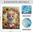 thumbnail image 3 of Diamond Art Kits for Adults - 5d Orange Kitten Floral Frame Sunny Diamond Painting for Adults, Diamond Art for Adults Beginners, Diamond Painting Kits for Adults for Home Wall Decor, 3 of 7