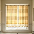 thumbnail image 4 of Hovilon 28x40 Inch 2D Printed Kitchen Curtains, Washable Polyester Short Window Panels, Light Filtering Tier Curtains for Bathroom Bedroom Laundry Room, Fade Resistant & Easy Care, 4 of 7