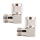 thumbnail image 2 of Adaptador Coaxial RF Ticfox 2 uds UHF macho PL259 a hembra SO239 ángulo recto, 2 of 10
