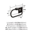 thumbnail image 6 of Amerock Appoint Oil-Rubbed Bronze Single Post Toilet Paper Holder, 6 of 8