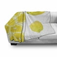 thumbnail image 3 of Lemon Soft Flannel Fleece Throw Blanket, Ripe Exotic Sour Citrus Fruit Lemon Leafage Lemonade Food Photo, Cozy Plush for Indoor and Outdoor Use, 60" x 80", Lime Green Yellow, by Ambesonne, 3 of 6