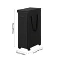 thumbnail image 2 of 65L Slim Rolling Laundry Hamper, Foldable Fabric Dirty Clothes Basket with Lid, Wheels, and Handles for Bathroom Bedroom Laundry Storage, 2 of 5