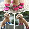 thumbnail image 2 of 4 unids/set zapatos impermeables para perros botas antideslizantes para la lluvia y la nieve calzado grueso cálido para gatos pequeños calcetines para perros botines suministros para mascotas, 2 of 5