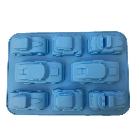 

8 Slots Cake Silicone Mold Chocolate Jelly Pastry Decorations Cartoon Car Shaped Mould Baking Supplies