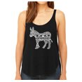 thumbnail image 1 of LA Pop Art Women's Premium Word Art Flowy Tank Top - I Vote Democrat, 1 of 2