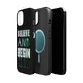 thumbnail image 2 of DistinctInk Tough Case for Apple iPhone 15 (6.1" Screen), Compatible with MagSafe Charging - Believe Begin Now, 2 of 6