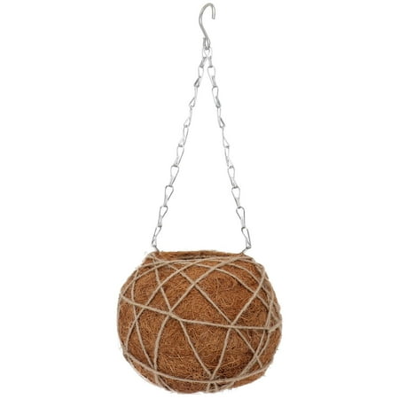 

TOYMYTOY 1Pc Handmade Coconut Fiber Basket Hand-knitted Flowerpot Decor Light Brown