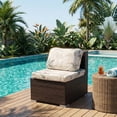 thumbnail image 4 of SHANNA 2 Pack Printed Patio Stretch Sofa Cushion Covers, Floral Pattern Outdoor Sofa Cushion Covers, Replacement Washable Couch Chair Cushion Covers Porch Patio Furniture Protector, 4 of 11