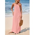 thumbnail image 4 of Vestido de verano PRETTYGARDEN para mujer 2025 con tiras holgadas, rosa, XL, 4 of 9