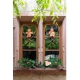 thumbnail image 2 of McRoberts, Julien 23x32 White Modern Wood Framed Museum Art Print Titled - Riquewihr-France Village established 1400s in Alsace Region Window decorated Christmas ornaments, 2 of 4