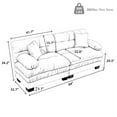 thumbnail image 2 of Modular Sectional Sofa,Chenille Deep Seat Couch Loveseat with Two Extra Pillows, Double Layer Cushion Features Memory Foam and Pocket Springs,for Living Room, Apartment,Studio,Office,Khaki, 2 of 7