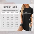 thumbnail image 3 of TEMOFON Womens T Shirt Dresses Summer Short Sleeve Loose Tunic with Pocket Casual Swing Dress Fashion Sundress Solid color Black Size XL, 3 of 9
