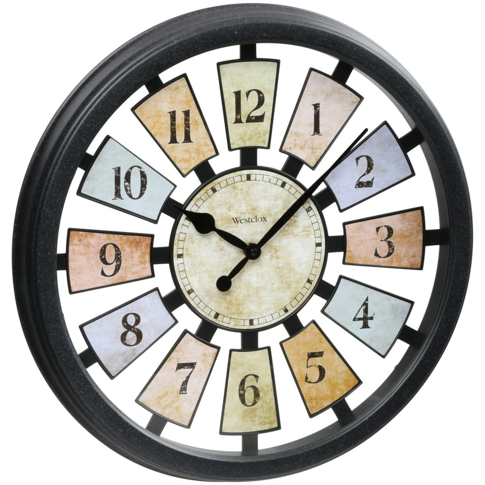 Westclox 18.5" Multi Colored Panel Wall Clock