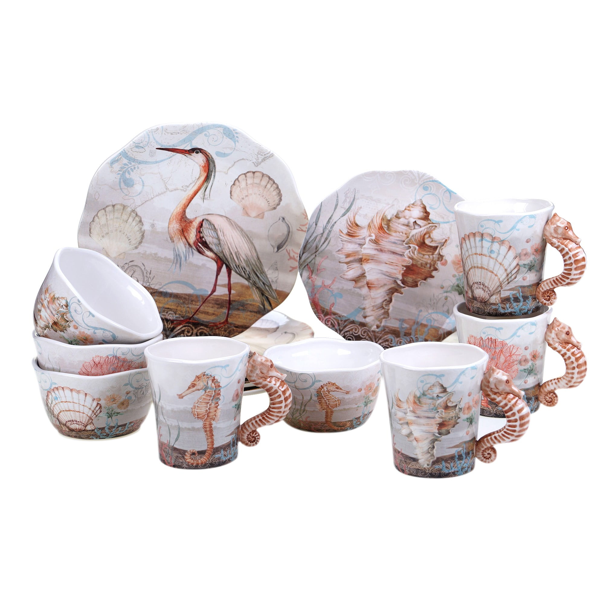 Certified International Coastal View 16 -Piece Dinnerware ...