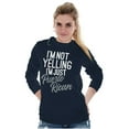 thumbnail image 4 of Puerto Rican Funny Yelling Boricua Women's Long Sleeve T Shirt Brisco Brands S, 4 of 5