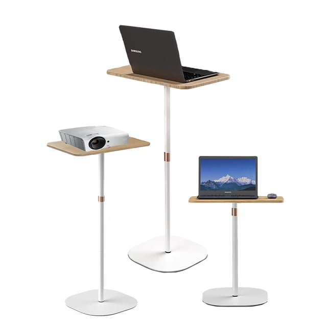Hocoder Mobile Standing Desk Height Adjustable Floor Laptop Stand, Computer Cart Workstation, Projector Stand, Teacher Podium for Home, Office, Class