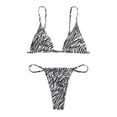 thumbnail image 3 of Feimerou Women's Triangle Bikini Sets Sexy V Neck High Waisted Bandeau Halter String Bikinis Swimsuits Two Piece Swimsuit Bathing Suits, 3 of 5