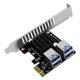 thumbnail image 1 of PCIe a PCI-E X1 4 puertos Tarjeta extendida de escritorio 1X USB 3.0 Convertidor PCIe de escritorio, 1 of 9