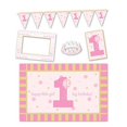 thumbnail image 1 of Beistle 57522-P 1st Birthday High Chair Decorating Kit - Pink, 1 of 1