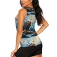 thumbnail image 3 of Fotbe Iceberg Bald Eagle Blusas Sin Mangas para Mujer – Estilo Casual, Corte Suelto, Slim-Fit, Cuello Redondo Deportivo, Tops de Verano para Gimnasio y Yoga-X-Large, 3 of 7