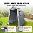 thumbnail image 5 of KFFKFF Sturdy Outdoor Cover, 6x8x7 ft Reliable All-Season Storage Pavilion, Quick Assembly Enclosure with Retractable Door & Ventilated Windows for Motorbikes, Bikes, & Garden Tools, 5 of 9
