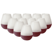 UNBREAKABLE FOLDABLE SILICONE WINE CUPS FOR OUTDOOR DRINKING- 12 Piece set