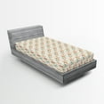 thumbnail image 2 of Ambesonne Springtime Fitted Sheet, Eastern Gnome Pattern, Twin Size, Off White Persian Orange, 2 of 5