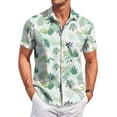thumbnail image 3 of HAJWOH Hawaiian Shirt for Men Casual Button Down Short Sleeve Summer Beach Shirts Loose Fit Floral Print Tropical Tops, 3 of 7