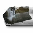 thumbnail image 3 of Iceland Soft Flannel Fleece Throw Blanket, Waterfall with a Volcano Icelandic Landscape Cloudy, Cozy Plush for Indoor and Outdoor Use, 50" x 60", Taupe Fawn, by Ambesonne, 3 of 6