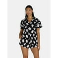 thumbnail image 3 of Halloween Women’s Ghost Print Shorty Pajama Set, 2-Piece, Sizes XS-3X, 3 of 4