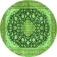 thumbnail image 1 of Ahgly Company Indoor Round Medallion Green Traditional Area Rugs, 7' Round, 1 of 1