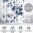 thumbnail image 5 of Alien Meow Aqua Blue Ink Flowers Polyester Shower Curtain, 72" x 72" Waterproof, 5 of 6
