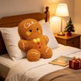 thumbnail image 5 of LXGGDDO Gingerbread Man Merry Christmas Throw Pillow, Christmas Decorative Plush Pillow for Couch Living Room Bed, Beige, 5 of 6