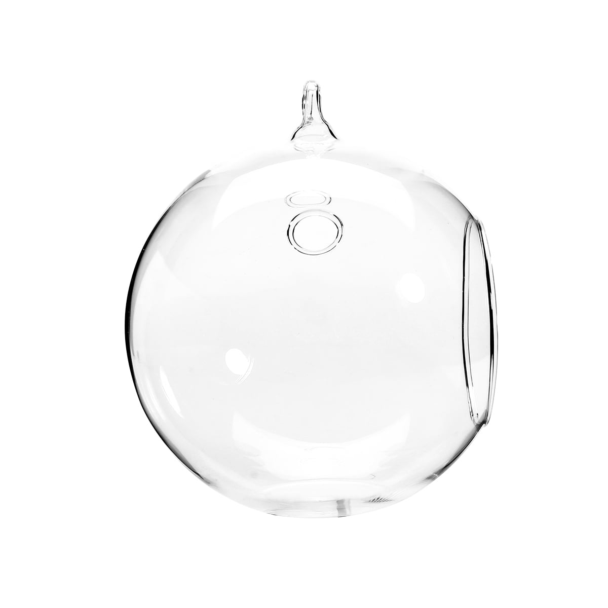 1~6pcs Hanging Glass Sphere Ball Candle Tea Light Holder Plant Vase Clear Decor 