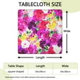 thumbnail image 2 of Square Tablecloth with Elastic Edges 34 * 34 Inch Pioneer Waterproof Flower Power Table Cover Washable Indoor and Outdoor for Party Kitchen Dinner Banquet Patio Picnic, 2 of 6