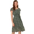 thumbnail image 1 of Vestido con Dobladillo y Volantes para Mujeres Allegra K Negro XL, 1 of 6