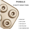 thumbnail image 4 of Sartén para donas, mini sartenes para donas antiadherentes de 6 cavidades, sartenes para hornear moldes para donas de acero al carbono, hojas para hornear para horno seguro y saludable (1 unidad) Adepaton LT65-1, 4 of 7