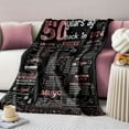 thumbnail image 2 of 50th Birthday Decorations Men Women 50th Birthday Gifts for Women Men 50th Birthday Decorations for Wife Husband Mom Dad Sister Brother Soft Custom Blanket Back in 1974-60x50 Inch - Gold, 2 of 5