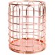 thumbnail image 1 of Soporte de lápiz, maceta de pluma de hierro redonda de oro rosa, soporte de cepillo de maquillaje, maceta de metal adecuada para el consumo de la oficina y el hogar oso de fresa  Hogar, 1 of 6