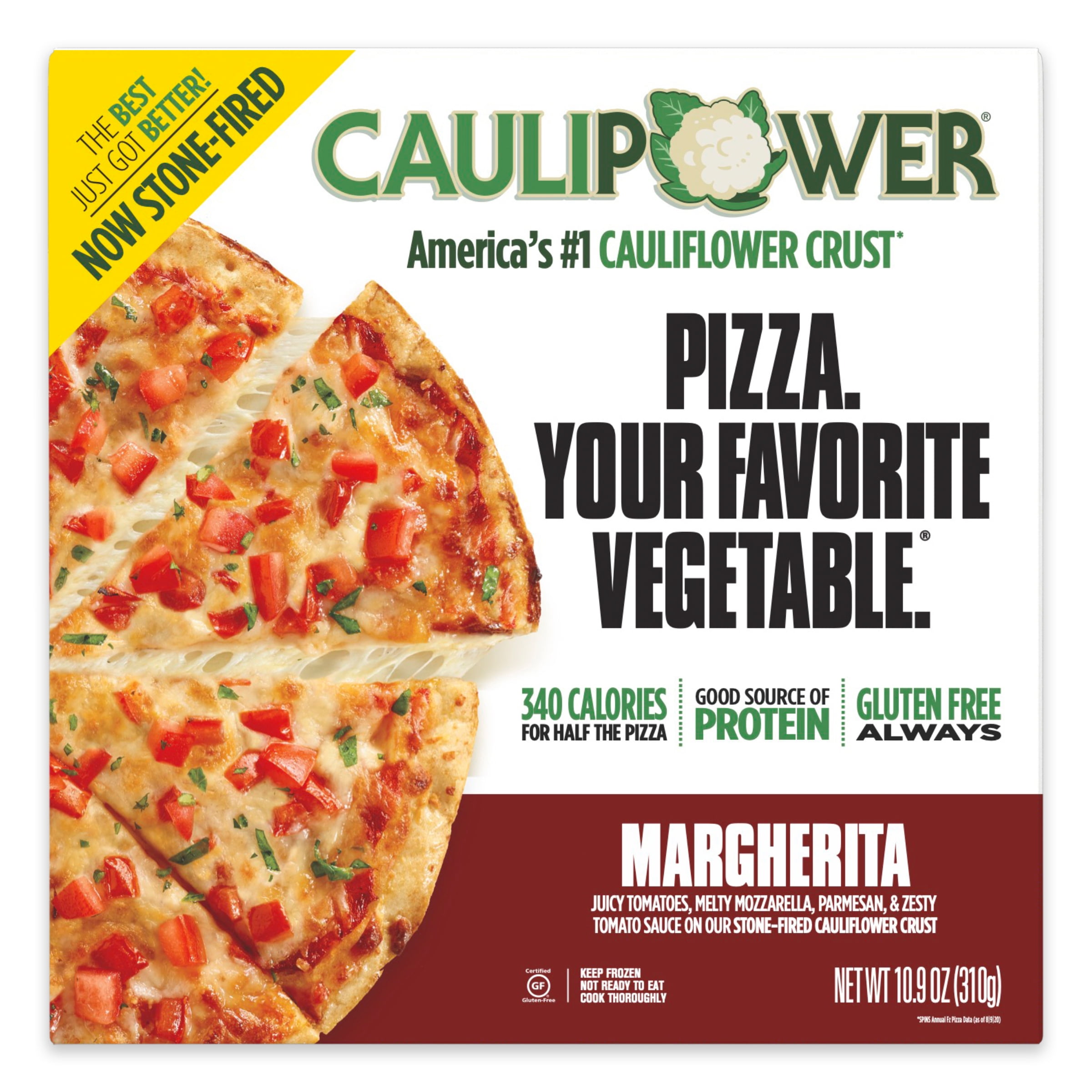 Caulipower Veggie Stone Fired Cauliflower Crust Pizza 10 9oz Box Frozen Walmart Com