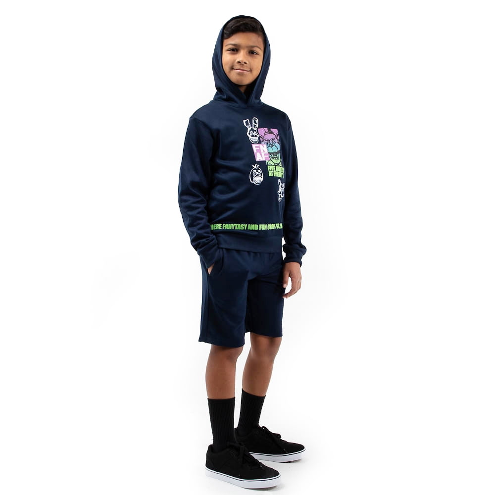Five Nights At Freddy's Perfect Outfit Hoodie, Short-Sleeve Tee, and Lounge Shorts 3-Piece Combo Set 8 (M)