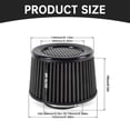 thumbnail image 3 of Pond Filters Clearance Dry Engine Air Filter Automatic Air Intake Filter Replacement Dry Air Filter 76Mm High Flow Air Filter High Performance Filter Improve Engine Power and Thermal Response Bl, 3 of 7