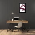 thumbnail image 4 of PI Studio 17x24 Black Modern Framed Museum Art Print Titled - Gestures I Burgundy Version, 4 of 5