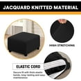 thumbnail image 3 of YSH Square Covers, Folding Storage Stool Protector Slipcovers with Elastic Bottom, Soft Jacquard Stool Covers, Dustproof and Machine Washable Furniture Protector, 3 of 7