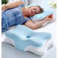 thumbnail image 1 of Almohada ortopédica Latree de espuma viscoelástica con soporte cervical y efecto refrescante, 1 of 7